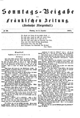 Fränkische Zeitung (Ansbacher Morgenblatt) Sonntag 3. Dezember 1865