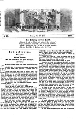 Fränkische Zeitung (Ansbacher Morgenblatt) Sonntag 19. Mai 1867