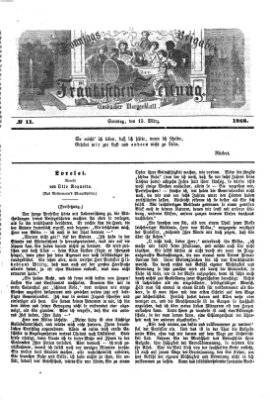 Fränkische Zeitung (Ansbacher Morgenblatt) Sonntag 15. März 1868