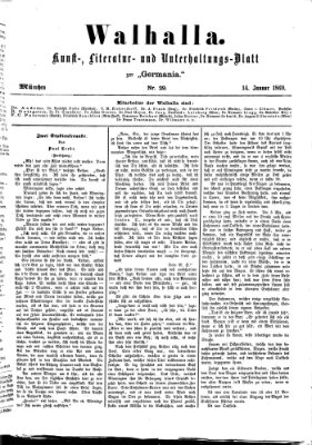 Walhalla (Der Bayerische Landbote) Donnerstag 14. Januar 1869