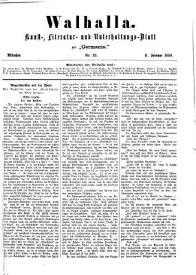 Walhalla (Der Bayerische Landbote) Donnerstag 11. Februar 1869