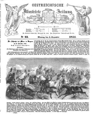 Österreichische illustrierte Zeitung Montag 1. Dezember 1851