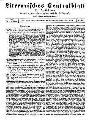 Literarisches Zentralblatt für Deutschland Samstag 27. Oktober 1855