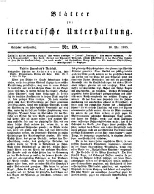 Blätter für literarische Unterhaltung Donnerstag 10. Mai 1855
