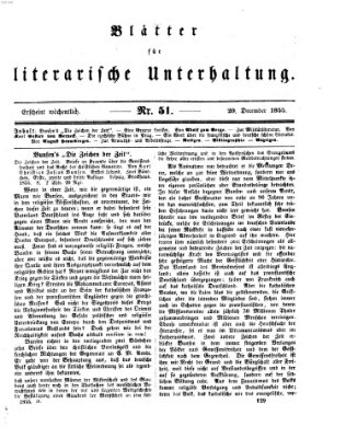 Blätter für literarische Unterhaltung Donnerstag 20. Dezember 1855