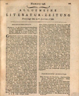 Allgemeine Literatur-Zeitung (Literarisches Zentralblatt für Deutschland) Freitag 20. Juni 1788