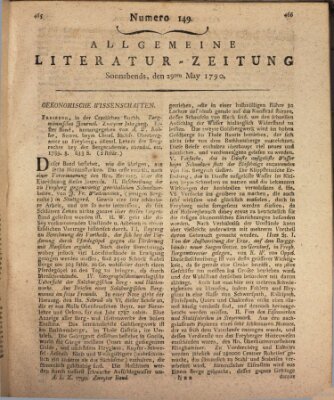 Allgemeine Literatur-Zeitung (Literarisches Zentralblatt für Deutschland) Samstag 29. Mai 1790