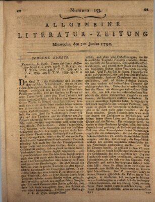 Allgemeine Literatur-Zeitung (Literarisches Zentralblatt für Deutschland) Mittwoch 2. Juni 1790