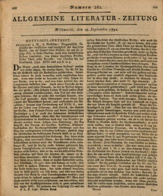 Allgemeine Literatur-Zeitung (Literarisches Zentralblatt für Deutschland) Mittwoch 28. September 1791