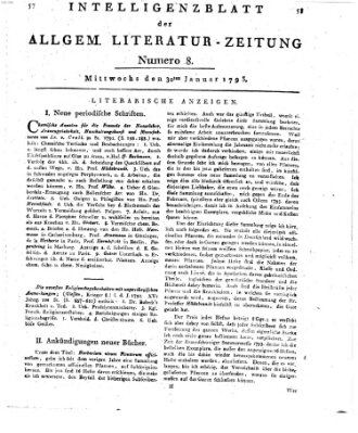 Allgemeine Literatur-Zeitung (Literarisches Zentralblatt für Deutschland) Mittwoch 30. Januar 1793