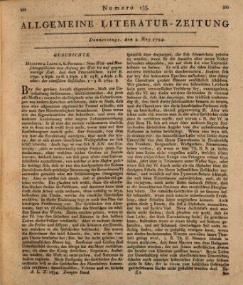 Allgemeine Literatur-Zeitung (Literarisches Zentralblatt für Deutschland) Donnerstag 8. Mai 1794