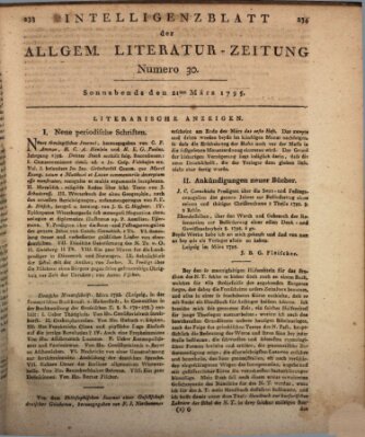 Allgemeine Literatur-Zeitung (Literarisches Zentralblatt für Deutschland) Samstag 21. März 1795