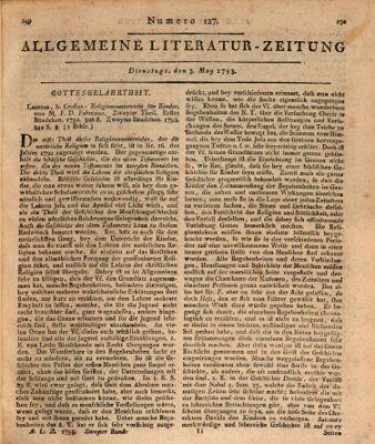 Allgemeine Literatur-Zeitung (Literarisches Zentralblatt für Deutschland) Dienstag 5. Mai 1795