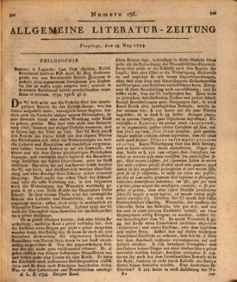 Allgemeine Literatur-Zeitung (Literarisches Zentralblatt für Deutschland) Freitag 15. Mai 1795
