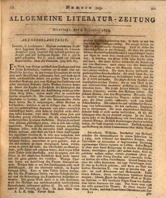 Allgemeine Literatur-Zeitung (Literarisches Zentralblatt für Deutschland) Dienstag 8. Dezember 1795