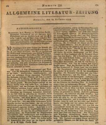 Allgemeine Literatur-Zeitung (Literarisches Zentralblatt für Deutschland) Mittwoch 16. Dezember 1795
