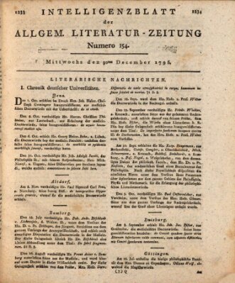 Allgemeine Literatur-Zeitung (Literarisches Zentralblatt für Deutschland) Mittwoch 30. Dezember 1795
