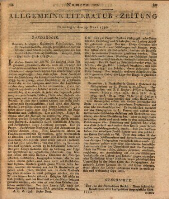 Allgemeine Literatur-Zeitung (Literarisches Zentralblatt für Deutschland) Dienstag 29. März 1796