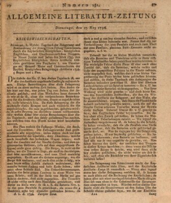 Allgemeine Literatur-Zeitung (Literarisches Zentralblatt für Deutschland) Dienstag 17. Mai 1796