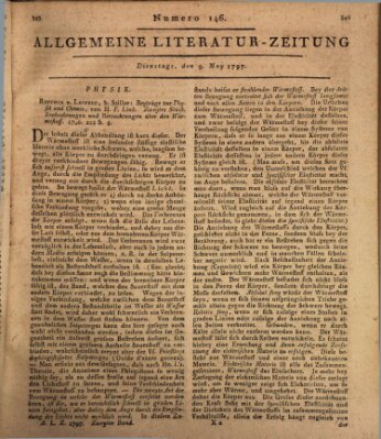 Allgemeine Literatur-Zeitung (Literarisches Zentralblatt für Deutschland) Dienstag 9. Mai 1797
