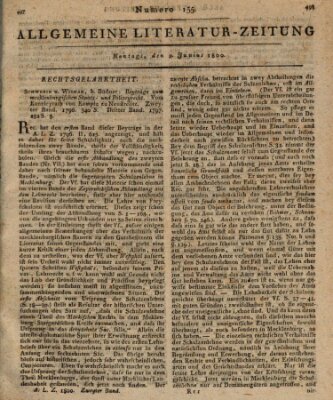 Allgemeine Literatur-Zeitung (Literarisches Zentralblatt für Deutschland) Montag 2. Juni 1800