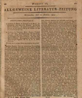 Allgemeine Literatur-Zeitung (Literarisches Zentralblatt für Deutschland) Mittwoch 11. Juni 1800