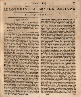 Allgemeine Literatur-Zeitung (Literarisches Zentralblatt für Deutschland) Donnerstag 21. Mai 1801