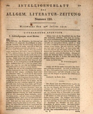 Allgemeine Literatur-Zeitung (Literarisches Zentralblatt für Deutschland) Mittwoch 28. Juli 1802