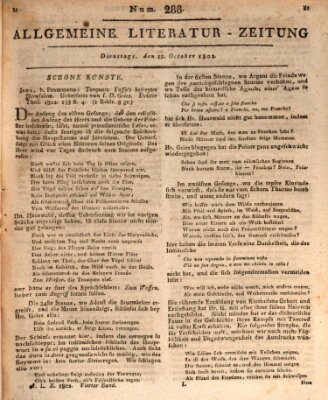 Allgemeine Literatur-Zeitung (Literarisches Zentralblatt für Deutschland) Dienstag 12. Oktober 1802