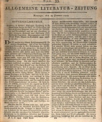Allgemeine Literatur-Zeitung (Literarisches Zentralblatt für Deutschland) Montag 24. Januar 1803