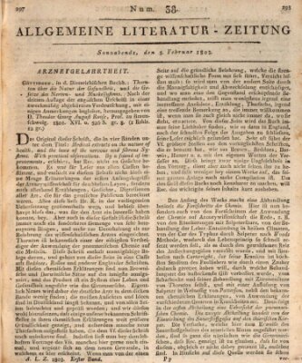 Allgemeine Literatur-Zeitung (Literarisches Zentralblatt für Deutschland) Samstag 5. Februar 1803