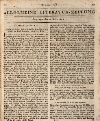 Allgemeine Literatur-Zeitung (Literarisches Zentralblatt für Deutschland) Freitag 25. März 1803