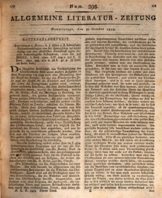 Allgemeine Literatur-Zeitung (Literarisches Zentralblatt für Deutschland) Donnerstag 27. Oktober 1803