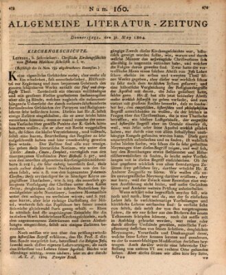 Allgemeine Literatur-Zeitung (Literarisches Zentralblatt für Deutschland) Donnerstag 31. Mai 1804