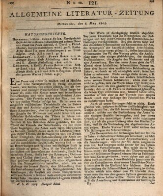 Allgemeine Literatur-Zeitung (Literarisches Zentralblatt für Deutschland) Mittwoch 8. Mai 1805