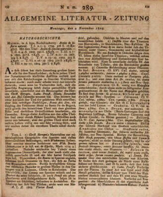 Allgemeine Literatur-Zeitung (Literarisches Zentralblatt für Deutschland) Montag 4. November 1805