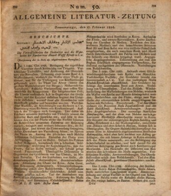 Allgemeine Literatur-Zeitung (Literarisches Zentralblatt für Deutschland) Donnerstag 27. Februar 1806