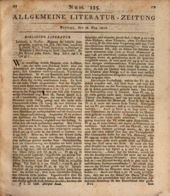 Allgemeine Literatur-Zeitung (Literarisches Zentralblatt für Deutschland) Montag 26. Mai 1806