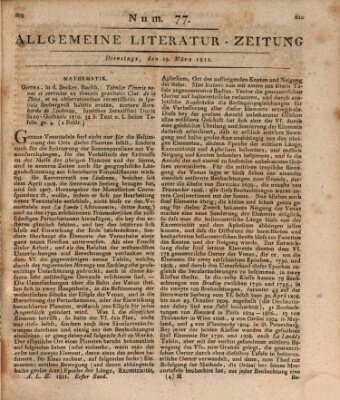 Allgemeine Literatur-Zeitung (Literarisches Zentralblatt für Deutschland) Dienstag 19. März 1811