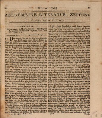 Allgemeine Literatur-Zeitung (Literarisches Zentralblatt für Deutschland) Freitag 12. April 1811
