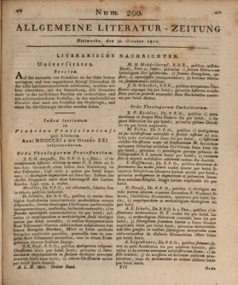 Allgemeine Literatur-Zeitung (Literarisches Zentralblatt für Deutschland) Mittwoch 30. Oktober 1811