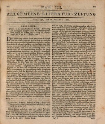 Allgemeine Literatur-Zeitung (Literarisches Zentralblatt für Deutschland) Dienstag 26. November 1811