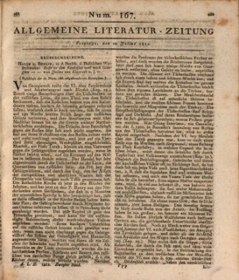 Allgemeine Literatur-Zeitung (Literarisches Zentralblatt für Deutschland) Freitag 10. Juli 1812