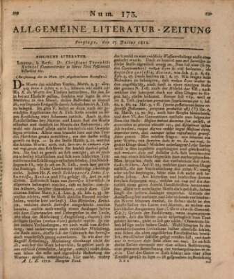 Allgemeine Literatur-Zeitung (Literarisches Zentralblatt für Deutschland) Freitag 17. Juli 1812