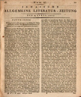 Jenaische allgemeine Literatur-Zeitung vom Jahre ... Mittwoch 24. April 1805