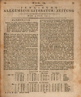 Jenaische allgemeine Literatur-Zeitung vom Jahre ... Dienstag 14. Mai 1811
