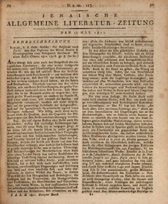 Jenaische allgemeine Literatur-Zeitung vom Jahre ... Samstag 18. Mai 1811