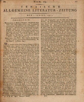 Jenaische allgemeine Literatur-Zeitung vom Jahre ... Samstag 1. Juni 1811