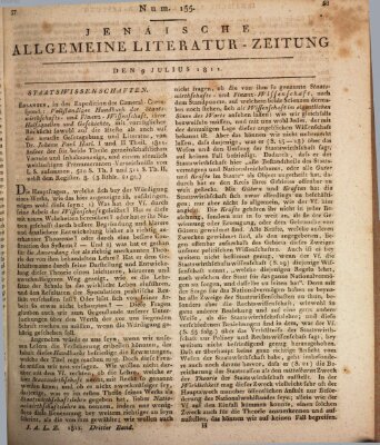 Jenaische allgemeine Literatur-Zeitung vom Jahre ... Dienstag 9. Juli 1811