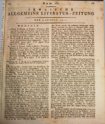 Jenaische allgemeine Literatur-Zeitung vom Jahre ... Samstag 3. August 1811